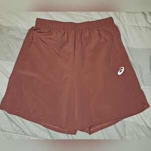 ASICS Men's Core Running Rust-Brown Athletic Shorts Small